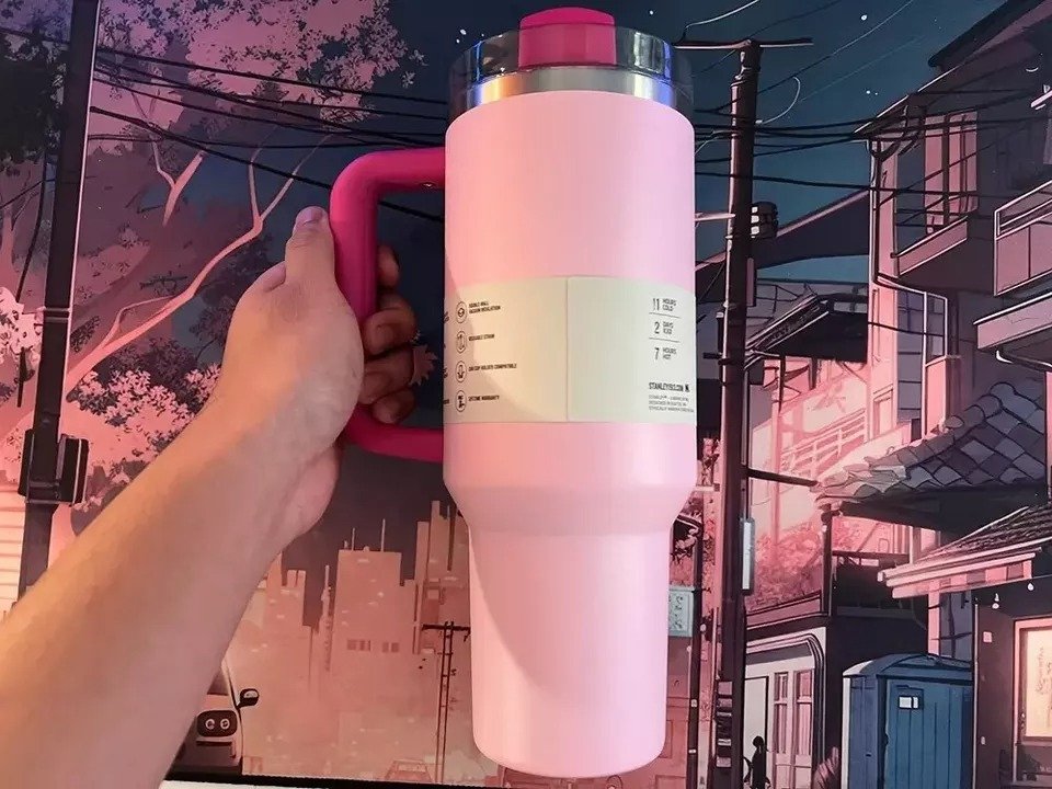 Stanley 40oz Stainless Steel H2.0 Flowstate Quencher Tumbler Flamingo PINK